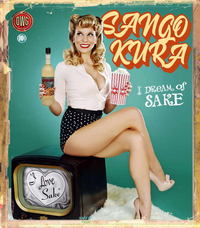 Sango Kura Bottle Label - I Dream of Sake